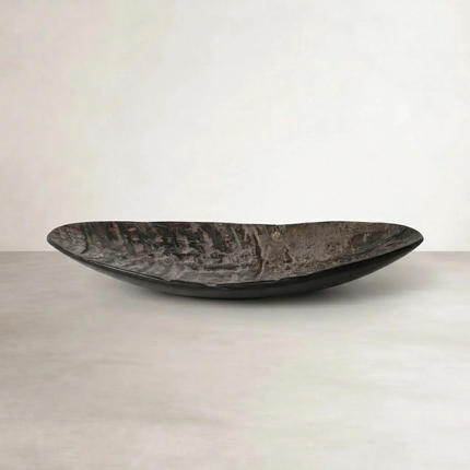 Oval Horn Salt Dish Natural Finish