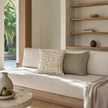 Toma Cushion - Natural — close-in-value pattern reading as texture first
