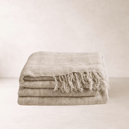 Angaston Handloomed Throw - Natural | Coastalis Living + Design