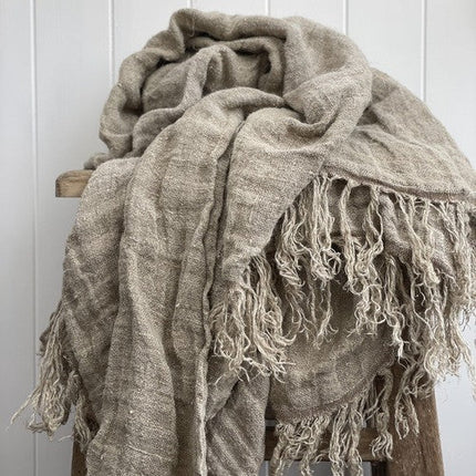 Angaston Handloomed Throw - Natural | Coastalis Living + Design