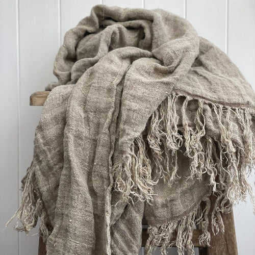 Angaston Handloomed Throw - Natural | Coastalis Living + Design