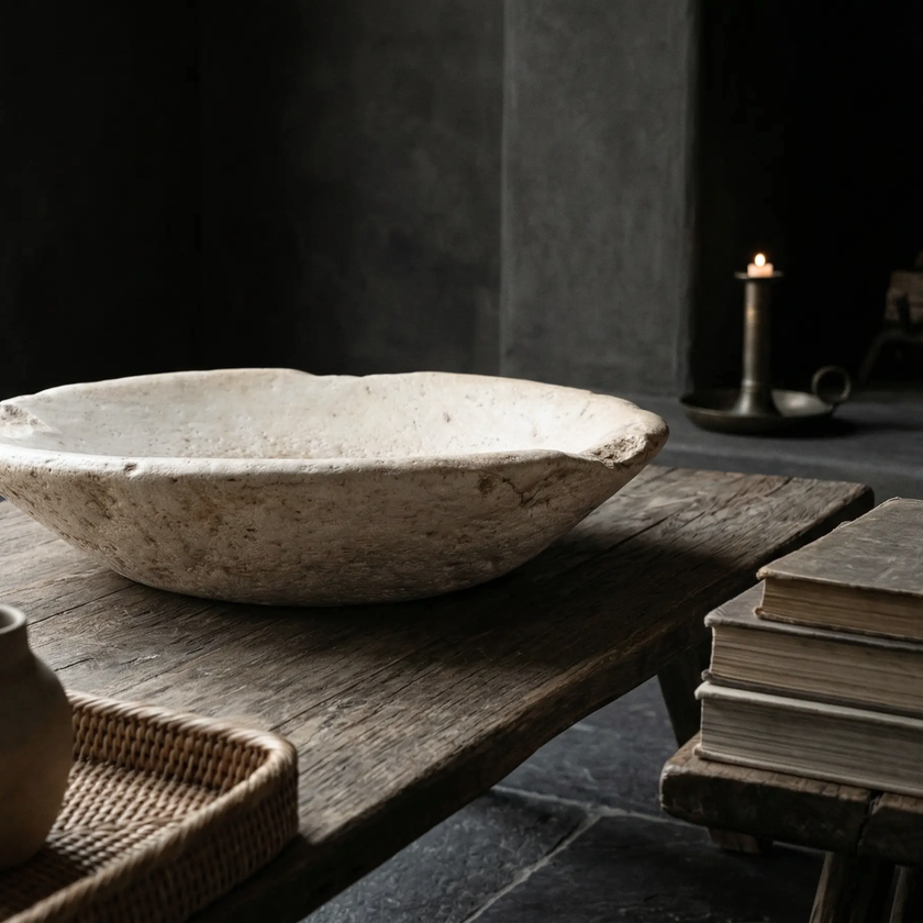 Vintage Marble Bowl Large