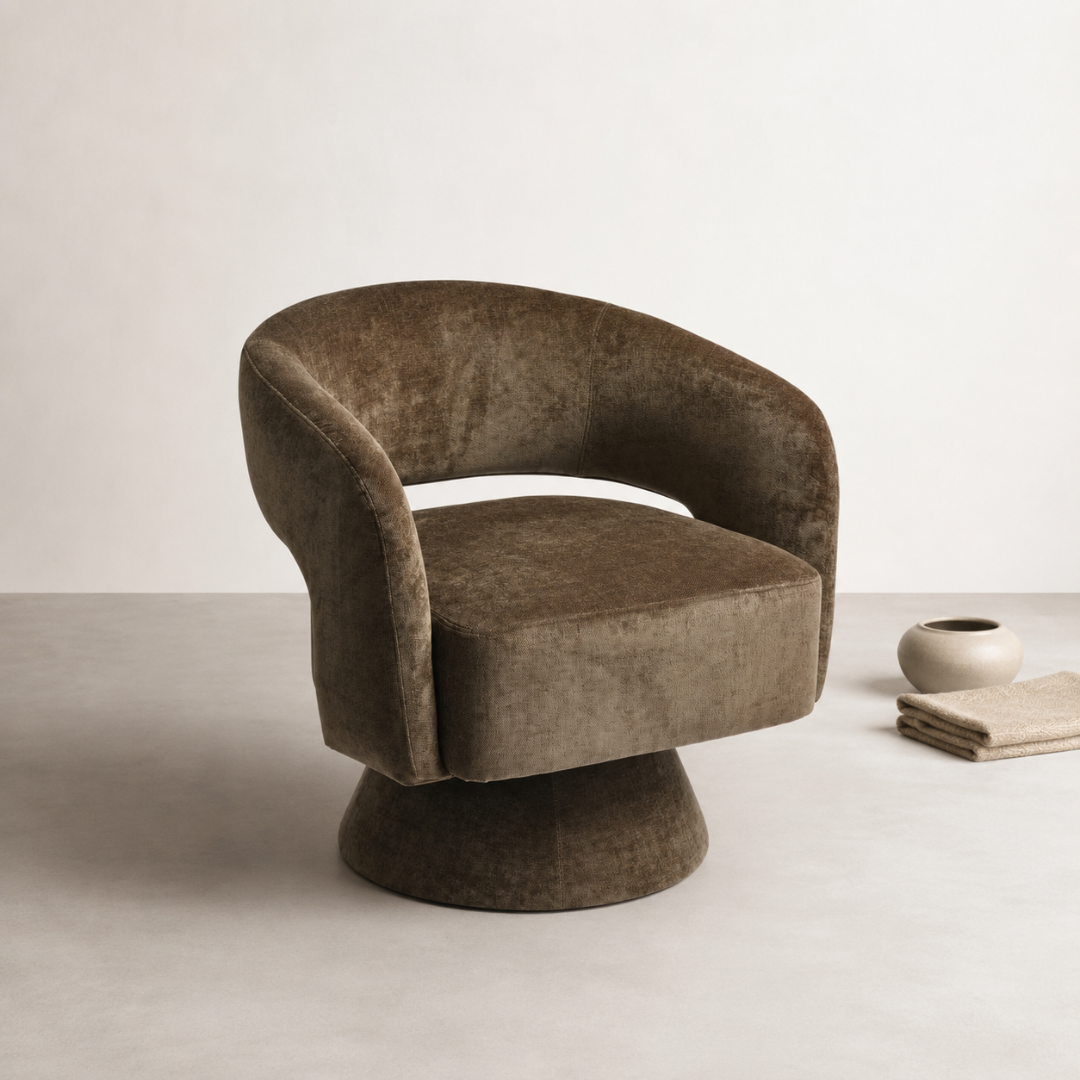 brown occasional chair