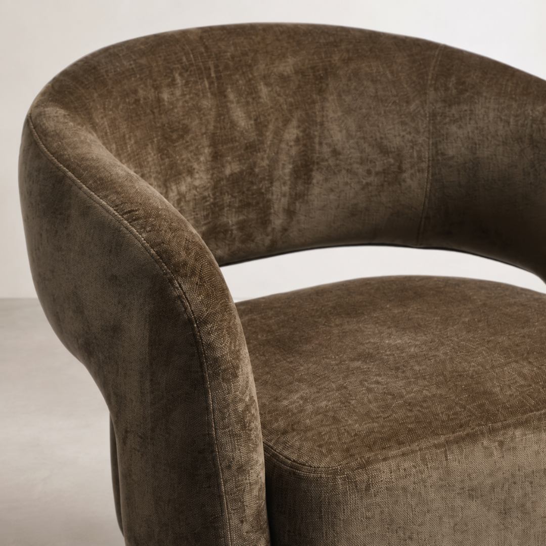 brown occasional chair
