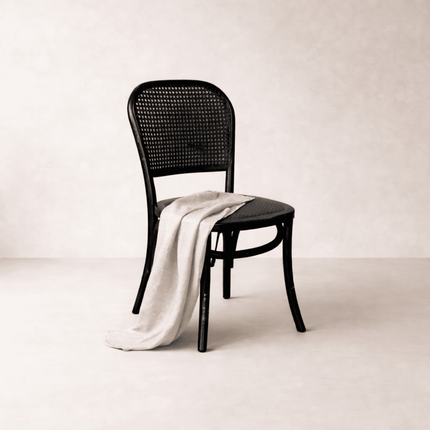 Bahamas Cane Dining Chair — Black | Coastalis Living + Design