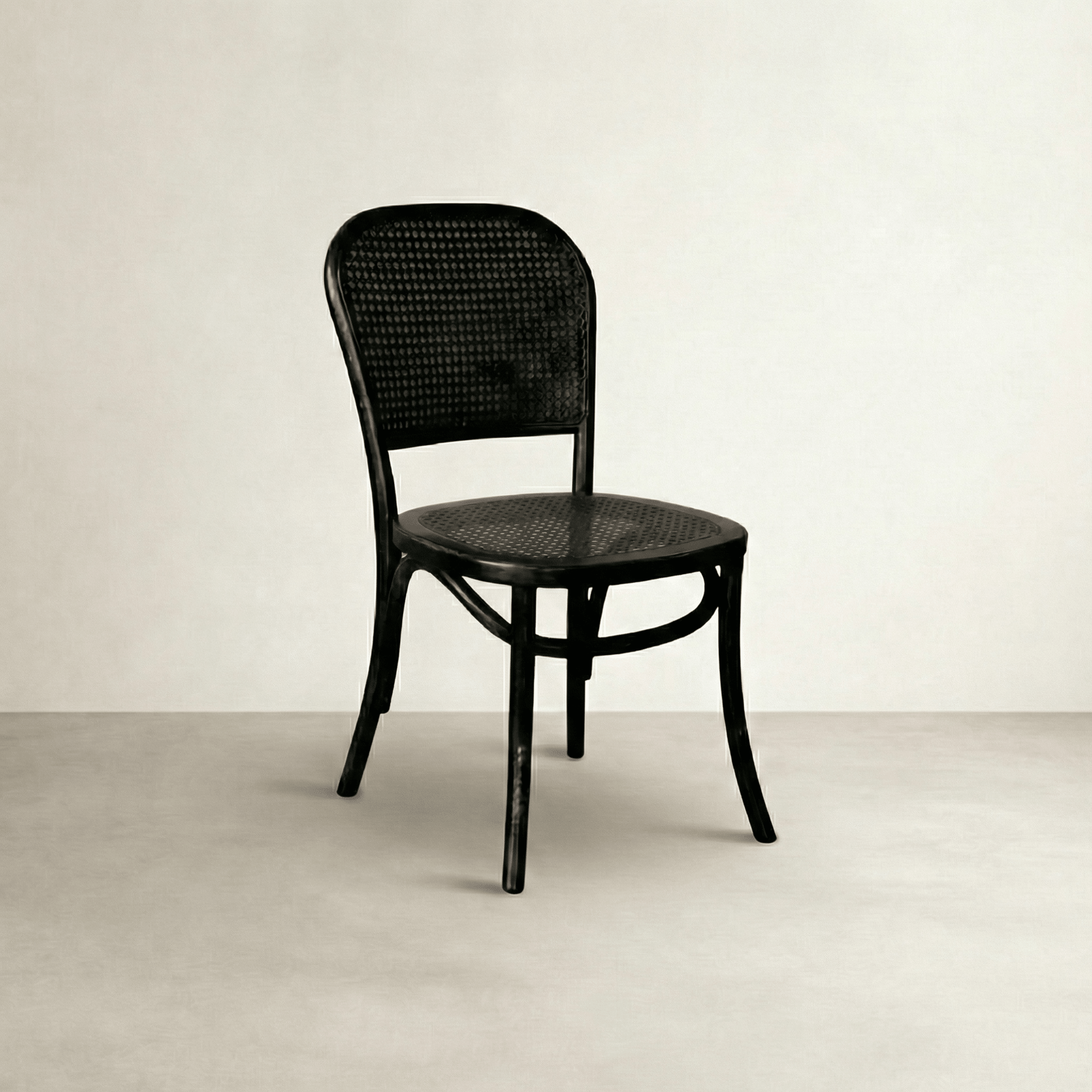 Bahamas Cane Dining Chair — Black | Coastalis Living + Design