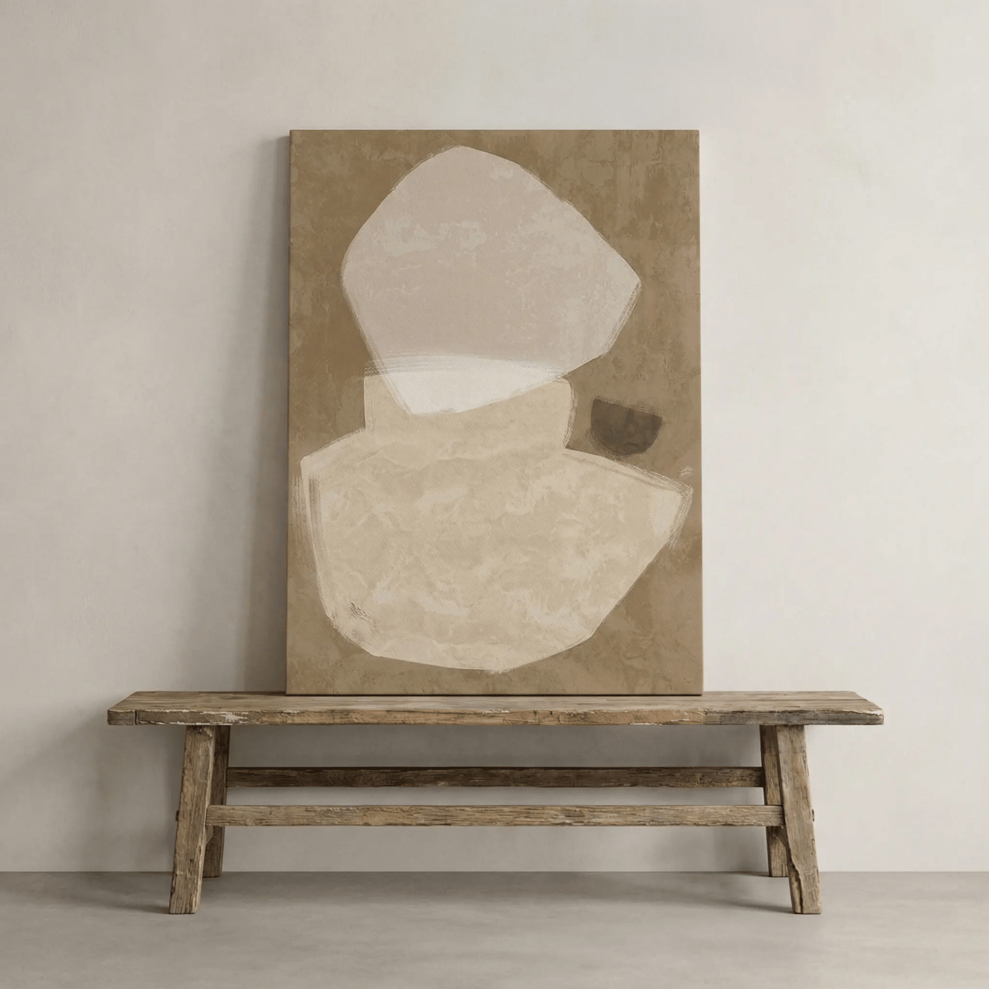 Balanced Brown Canvas Art Print | Coastalis Living + Design