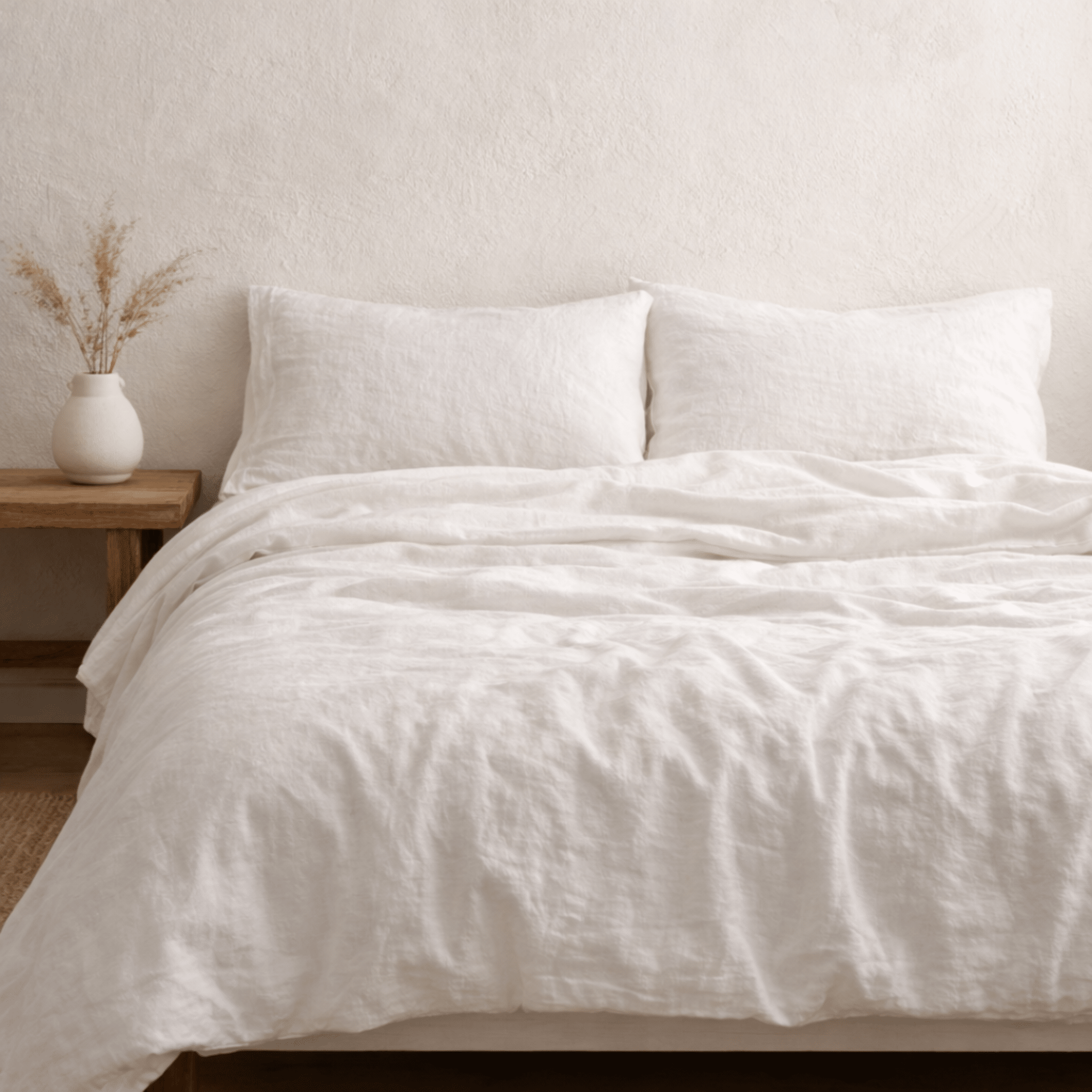 Basics Linen Quilt Cover — White | Coastalis Living + Design