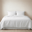 Basics Linen Quilt Cover — White | Coastalis Living + Design