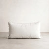 Coastalis Living + Design Bedouin Linen Lumbar Cushion in Ivory with fringed edges