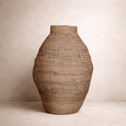 Buhera Basket — Handwoven Natural Grass | Coastalis Living + Design