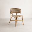 Cana Dining Chair — rattan dining chair with curved back and woven cane panel