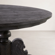 Caribbean Round Dining Table — deep charcoal finish over solid beech