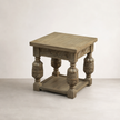 Casablanca Side Table — mud grey wash letting the timber grain show through