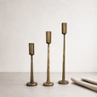 Vesta Forged Iron Candle Stands — Set of 3