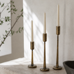 Vesta Forged Iron Candle Stands — Set of 3