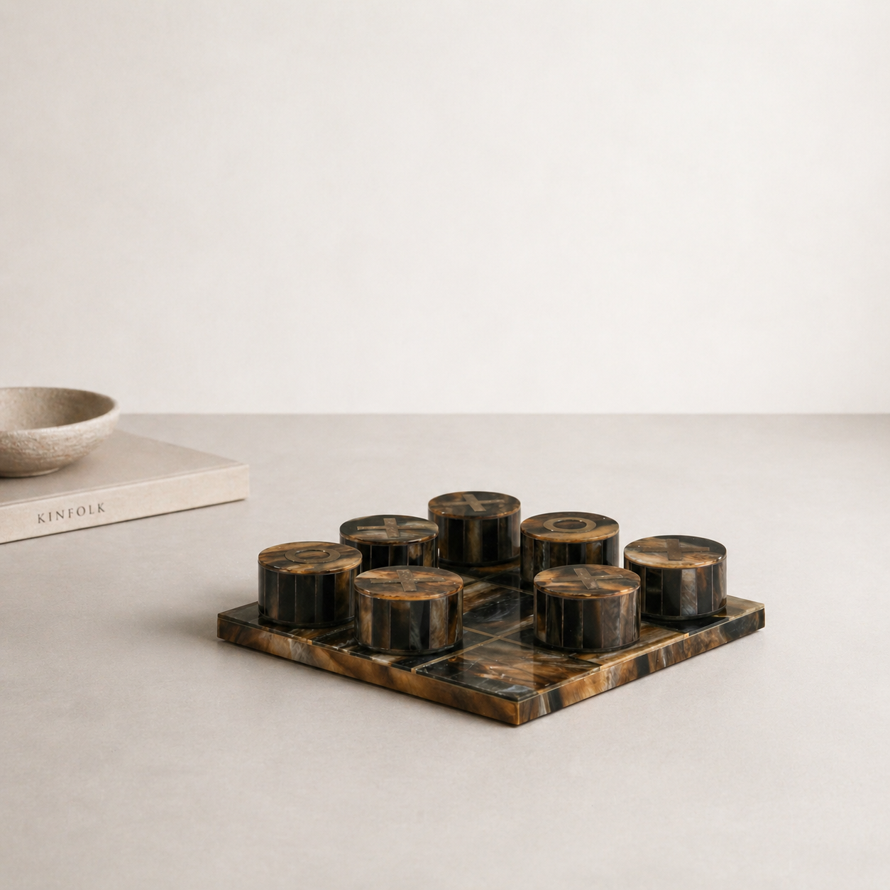 Ordo Tic Tac Toe Set — Brass Resin