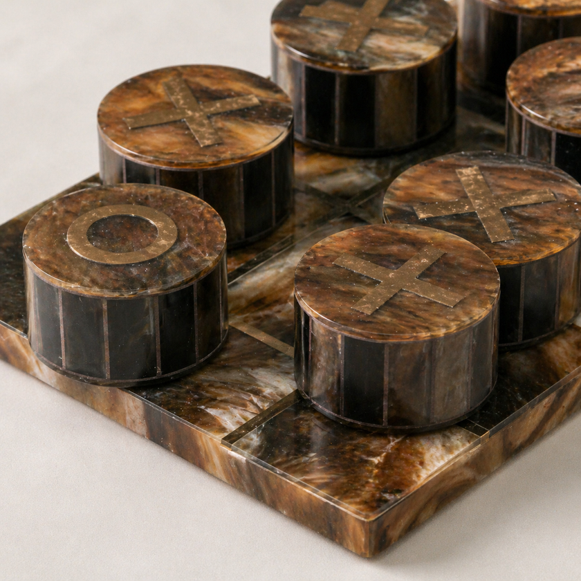 Ordo Tic Tac Toe Set — Brass Resin