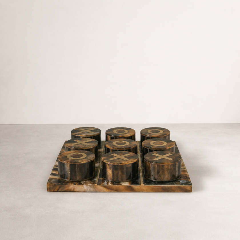Ordo Tic Tac Toe Set — Brass Resin