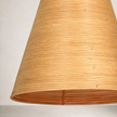 Cono Pendant — 72cm woven pendant with a warm glow when lit