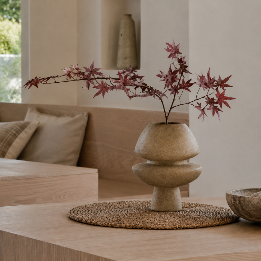 Dori Vessel - Clay — raw potter's-studio character in unglazed terracotta