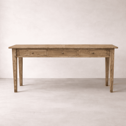 Dunes Parquet Console Table — 3 Drawer