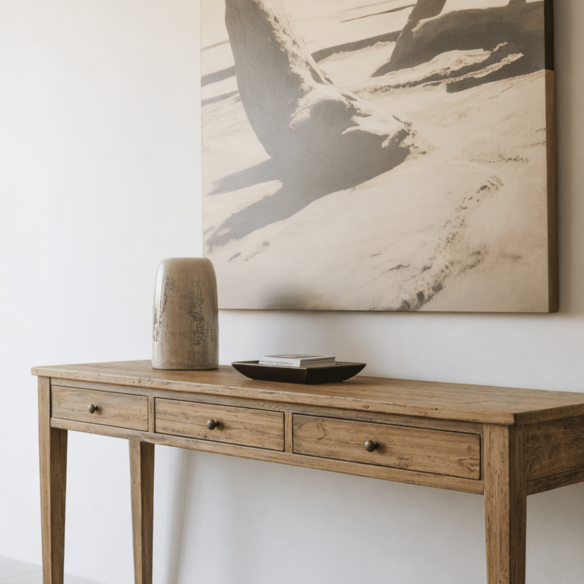 Dunes Parquet Console Table — 3 Drawer | Coastalis Living + Design