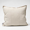 Luca Linen Outdoor Cushion - Natural — loosely woven natural linen with invisible outdoor coating