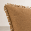Eli Cushion - Toffee — double-sided woven cotton in a deep toffee tone