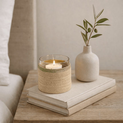 Kamala Jute Candleholder — Small | Coastalis Living + Design