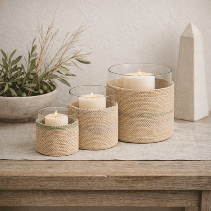 Kamala Jute Candleholder — Small | Coastalis Living + Design