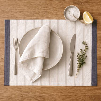 Linnea Linen Placemats — Set of 4 | Coastalis Living + Design