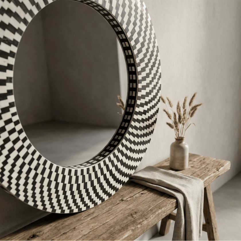 Mel — Optical Illusion Tribal Mirror | Coastalis Living + Design