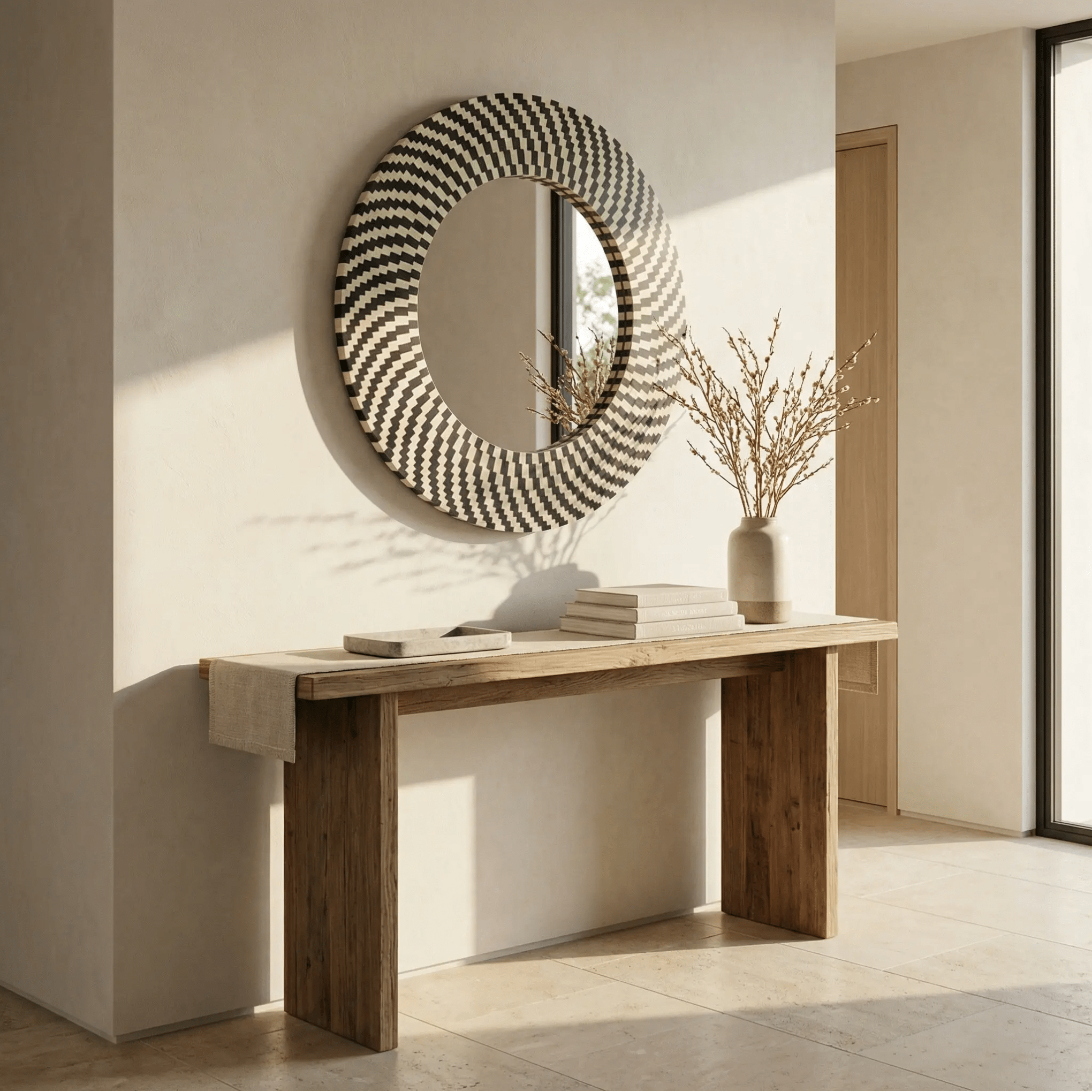 Mel — Optical Illusion Tribal Mirror | Coastalis Living + Design