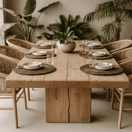 Paloma Round Placemat Set/4 — Chocolate - Coastalis