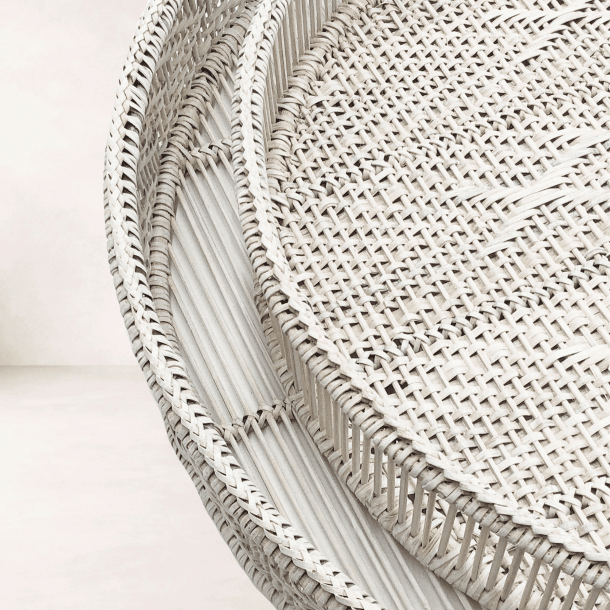 Pavillion Kos Round Tray Set — White Wash (Set of 2) | Coastalis Living + Design