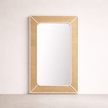 Peninsula Mirror: Coastal Rattan and Bayur Wood Rectangular Mirror | Coastalis Living + Design