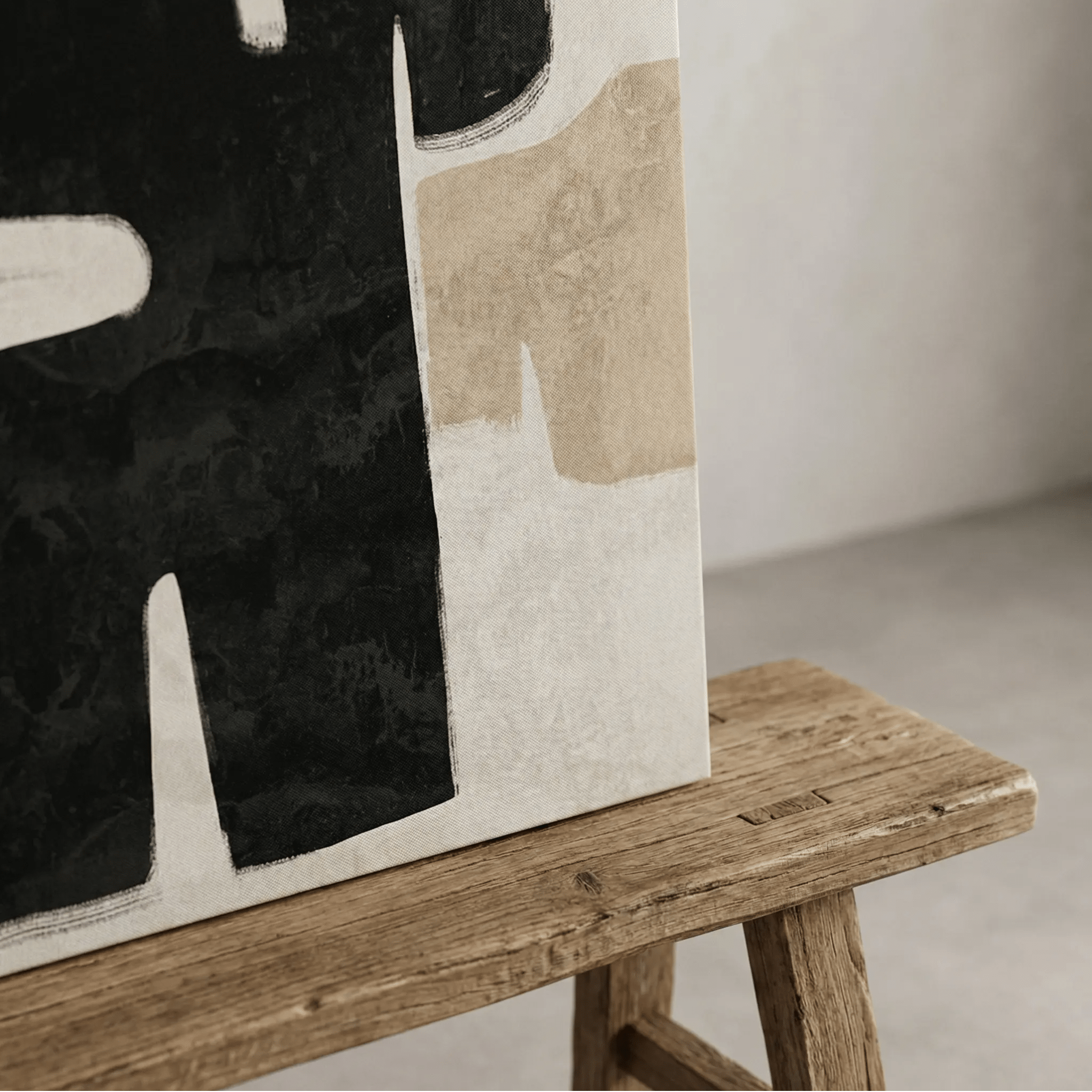Poised Black Canvas Art Print — 75x100cm | Coastalis Living + Design