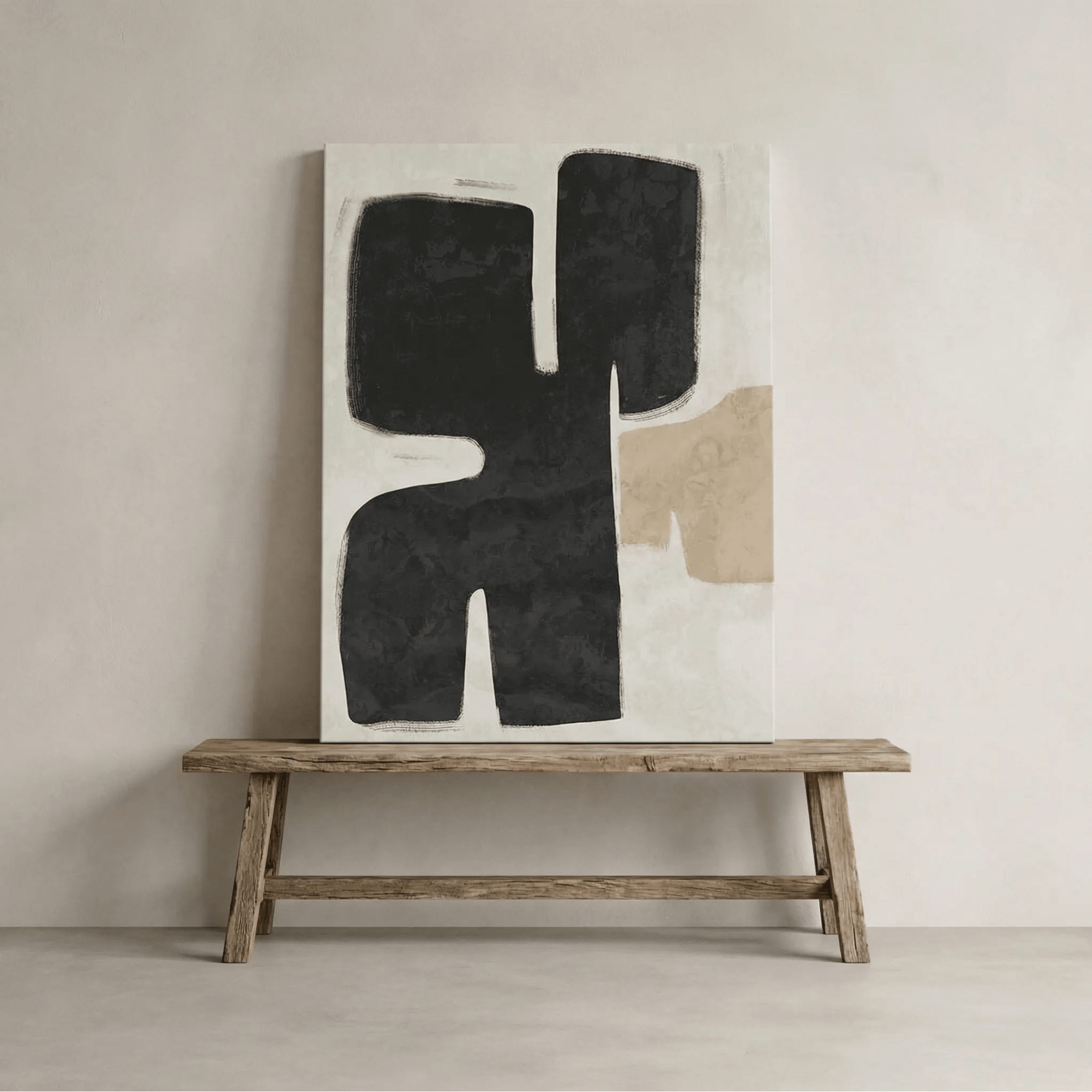 Poised Black Canvas Art Print — 75x100cm | Coastalis Living + Design