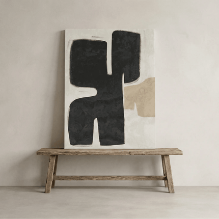 Poised Black Canvas Art Print — 75x100cm | Coastalis Living + Design
