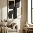 Poised Black Canvas Art Print — 75x100cm | Coastalis Living + Design