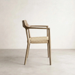 Porter Armchair — textured rope seat woven across a solid ash frame