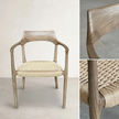 Porter Armchair — low-armed chair in natural ash and woven rope