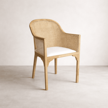 Selina Cane Dining Chair — Natural | Coastalis Living + Design