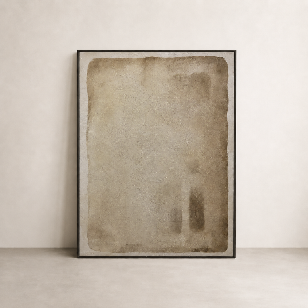 Settled Canvas Wall Art — warm sand and clay tones running through the centre