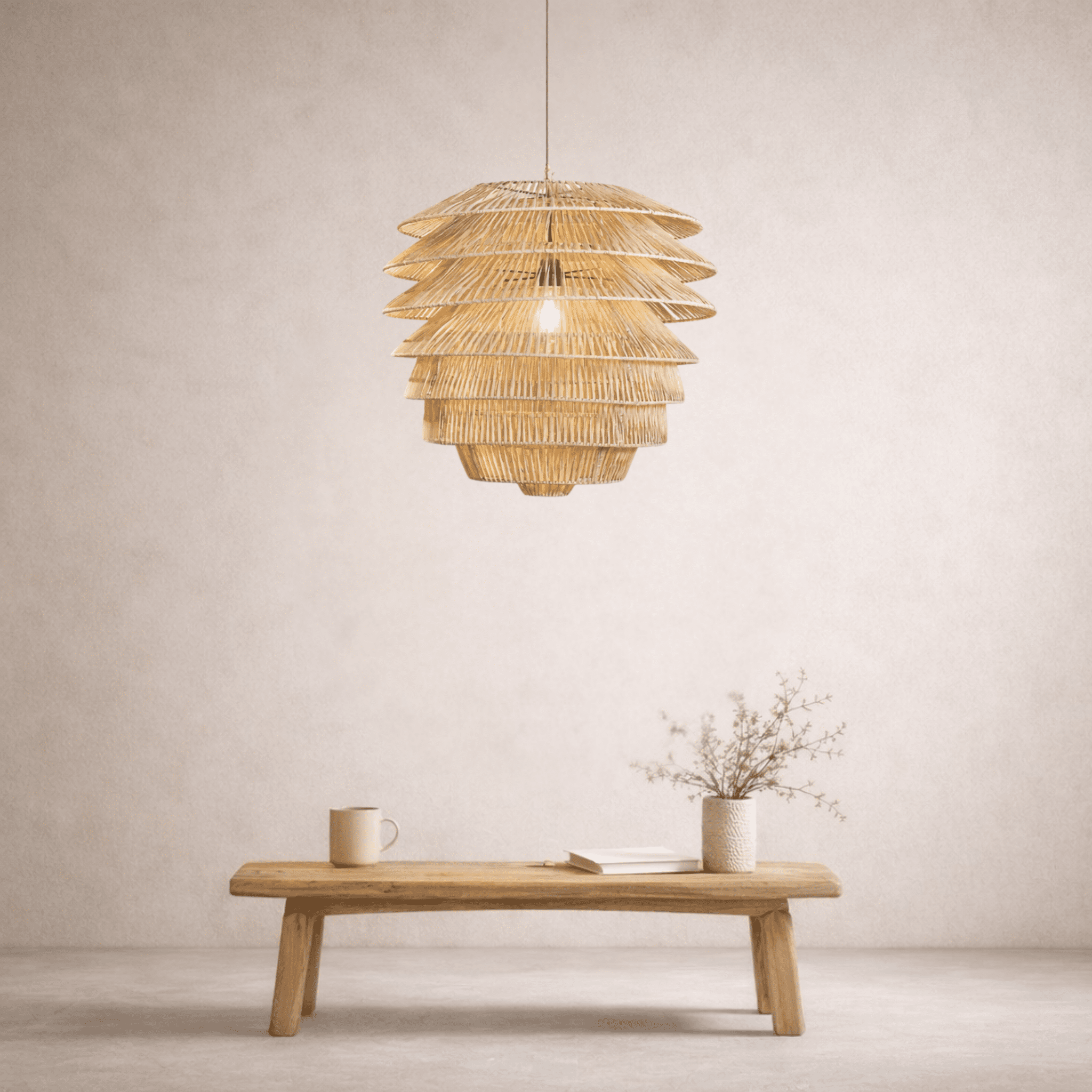 The Saba Rattan Ceiling Pendant | Coastalis Living + Design