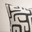 Toma Cushion — Black — soft-handle jacquard cushion in black