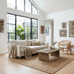Wabi Throw — hand-spun natural linen throw with a chunky knit